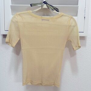 Zara Transparent T-Shirt - Yellow/ Gold